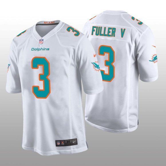 Men Miami Dolphins 3 Will Fuller V Nike White Game Player NFL Jersey